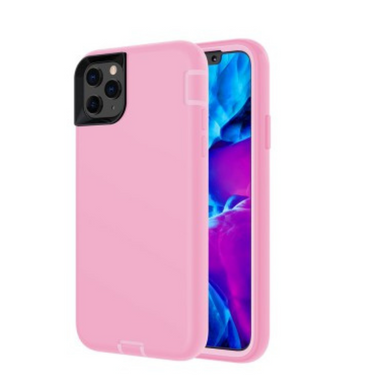 iPhone 12 Mini Compatible Case Cover With 3 in 1 Shockproof Silicone Armor - Pink